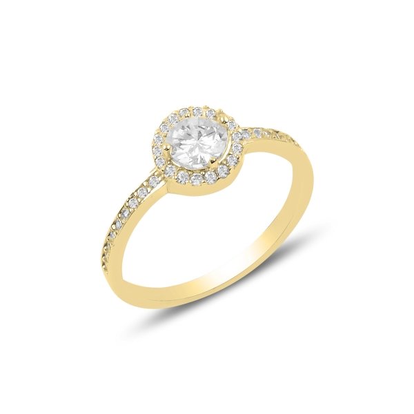 Line Half Eternity & Solitaire Ring