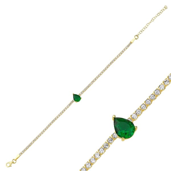 Emerald Green Drop Armkette