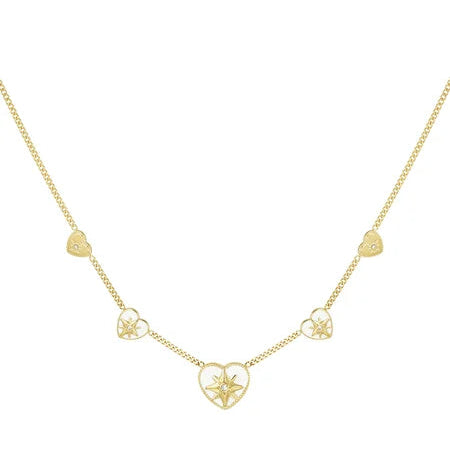 Heart White Charm Halskette