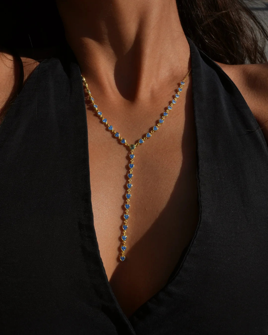 Heart Aquamarine Y Kette