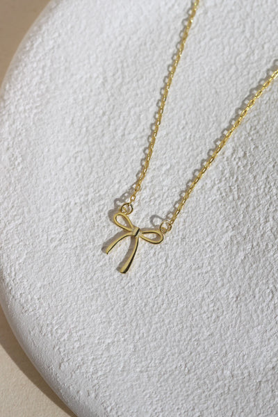 MINIMAL BOW NECKLACE