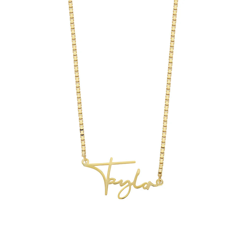 Script Name Necklace - 925 SILBER
