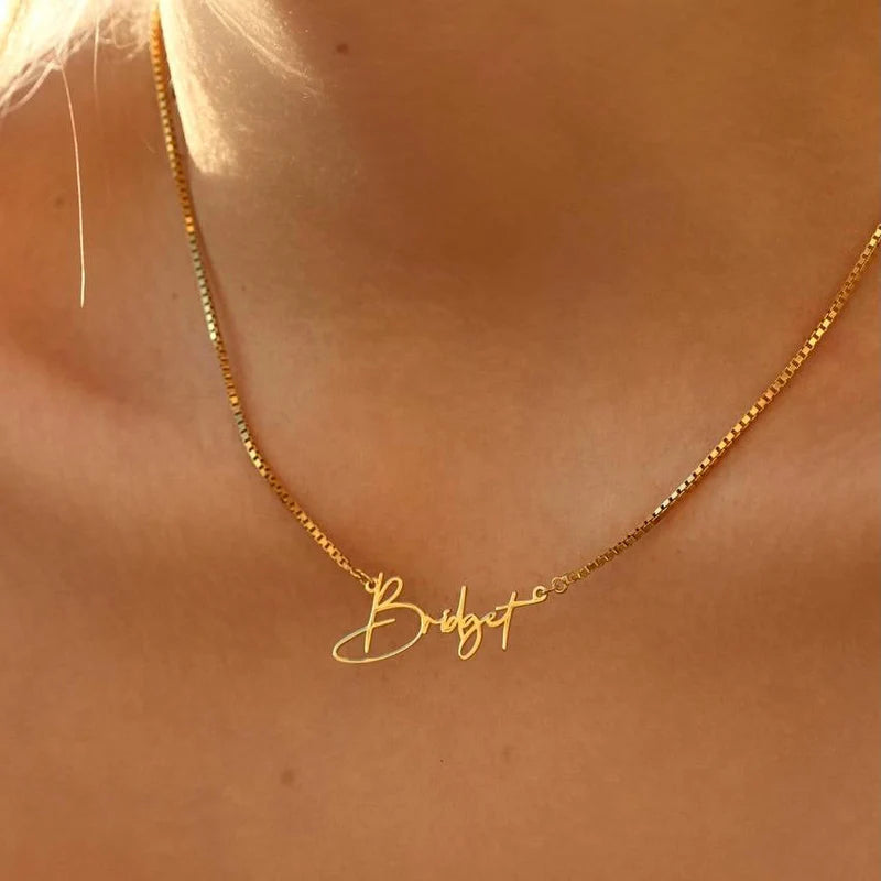 Script Name Necklace - 925 SILBER