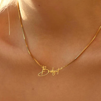 Script Name Necklace - 925 SILBER