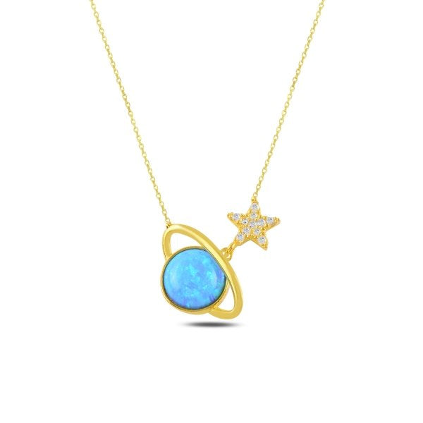 Saturn Opal Necklace