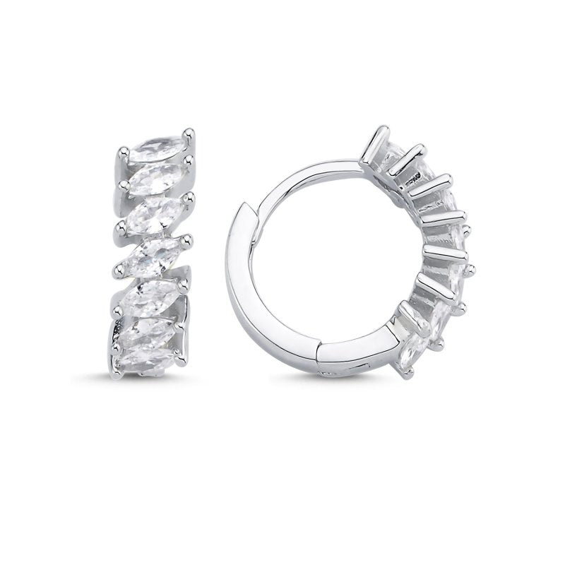 Marquise Hoop Earrings