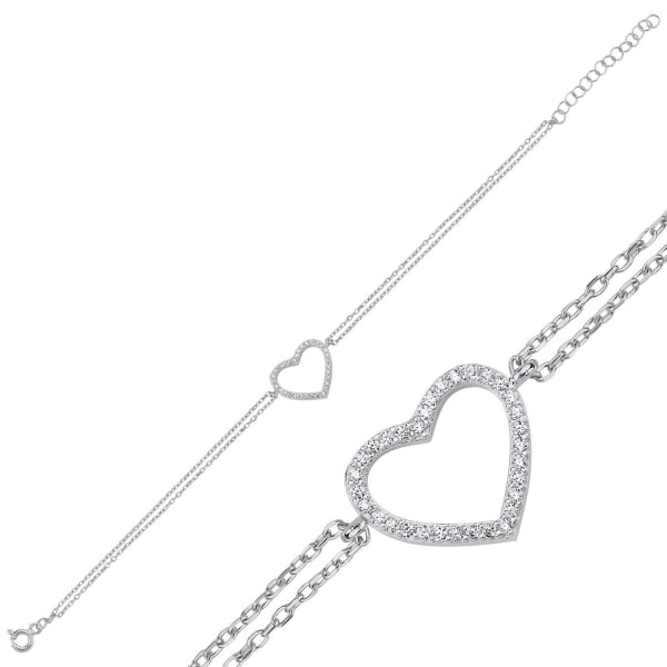 Heart CZ Bracelet