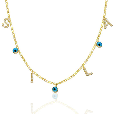 Chocker Zirkonia mit blaue Auge