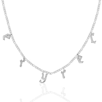 CHOCKER NAMENSKETTE MIT ZIRKONIA GOTHIC