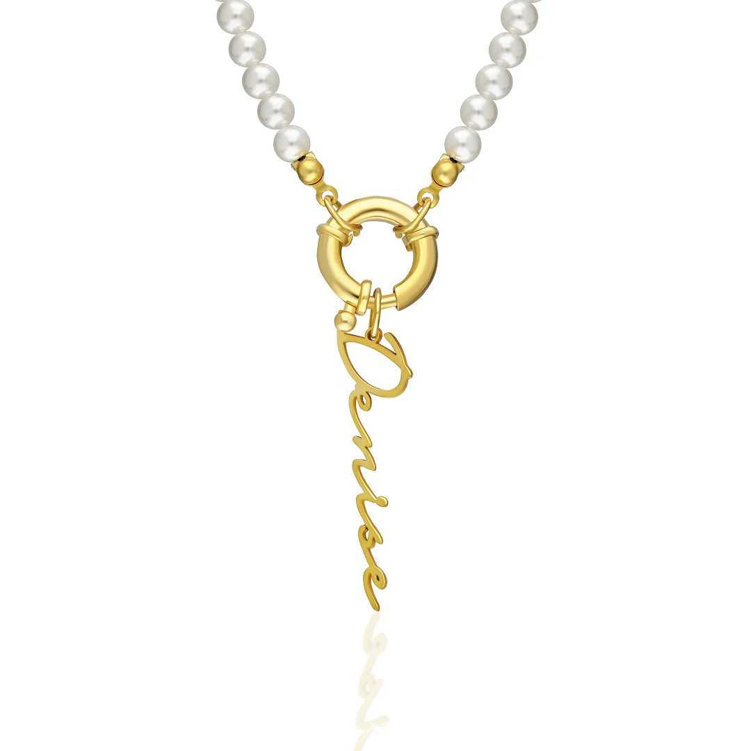 PEARL CHAIN SIGNATUR NAMENSKETTE