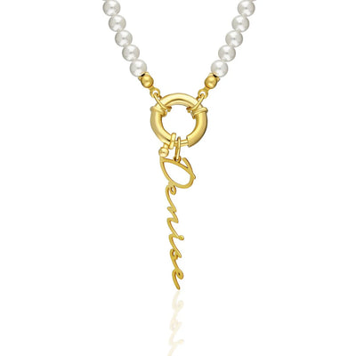 PEARL CHAIN SIGNATUR NAMENSKETTE