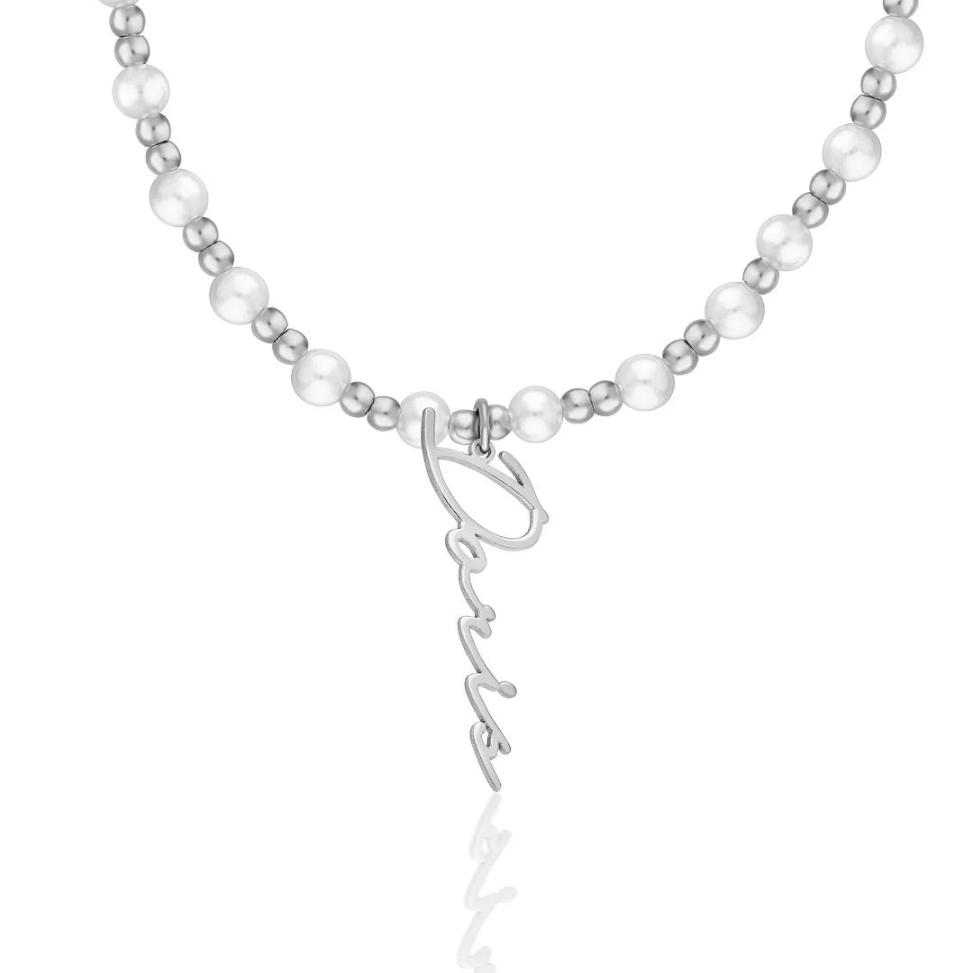 CHAIN DESIGN PEARL HALSKETTE BASIC SIGNATURE