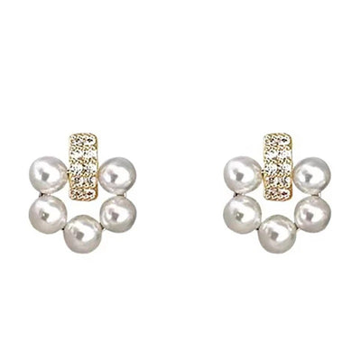 Pearl Zirkonia Glanz Ohrringe