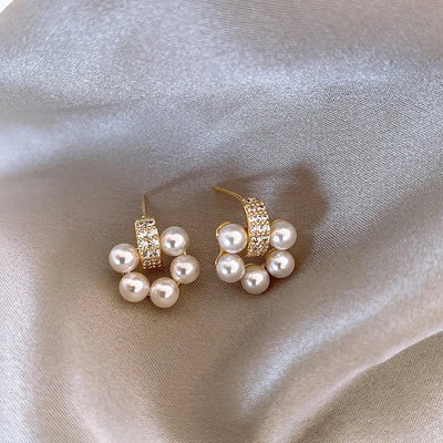 Pearl Zirkonia Glanz Ohrringe