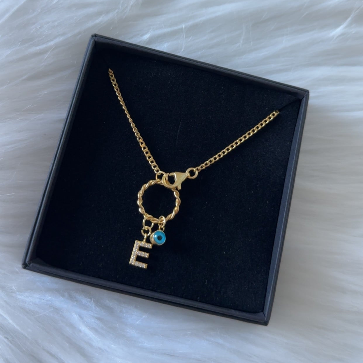 One Zirkonia Buchstabenkette mit Nazar