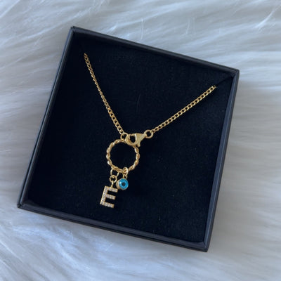 One Zirkonia Buchstabenkette mit Nazar