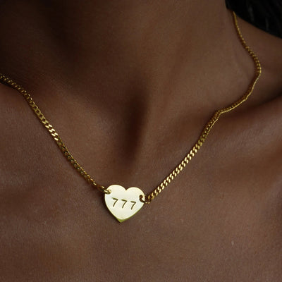 CUBAN HEART NECKLACE - 925 SILBER