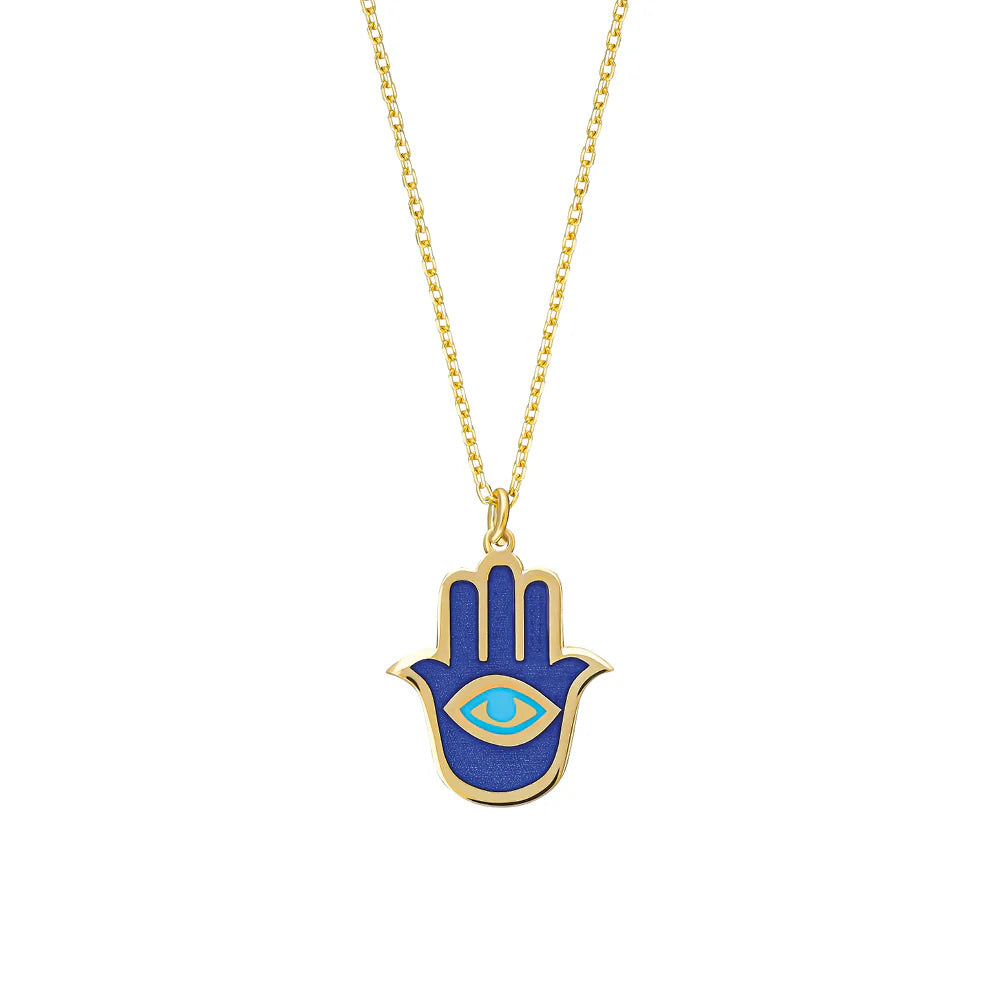 COLORFULL HAMSA HALSKETTE - 925 SILBER