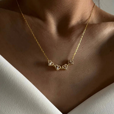 Klee Herz Magnet Kette