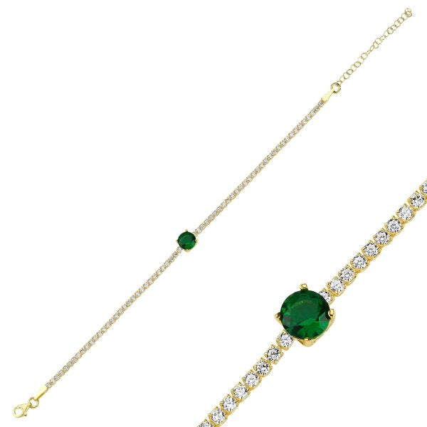 Emerald CZ Tennis Bracelet