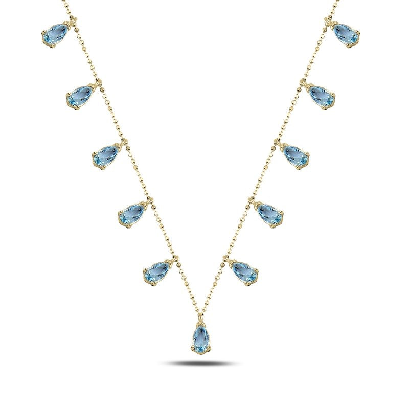 Teardrop Aquamarine Necklace