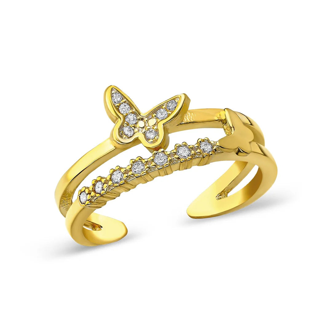Schmetterlingsring Zirkonia