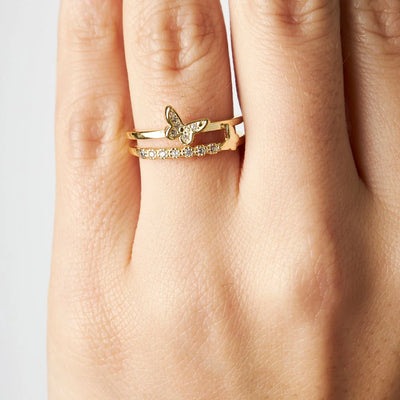 Schmetterlingsring Zirkonia