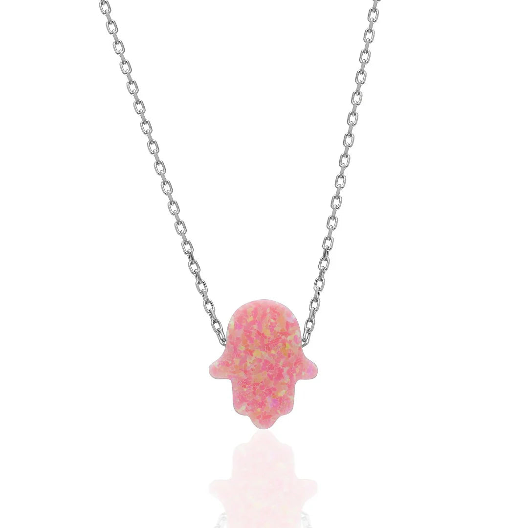 FATIMAS HAND KETTE PINK