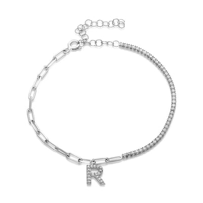 Wasserstraßen Kettenarmband mit Steinen und Buchstaben