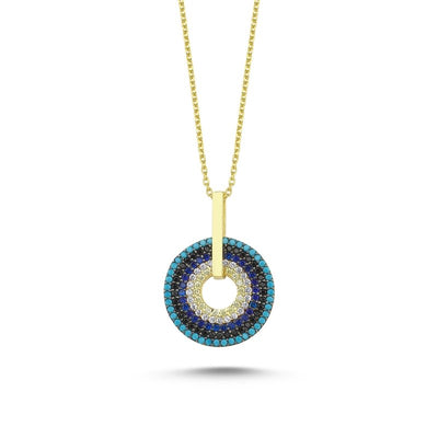 Movable Hoop Eye Necklace