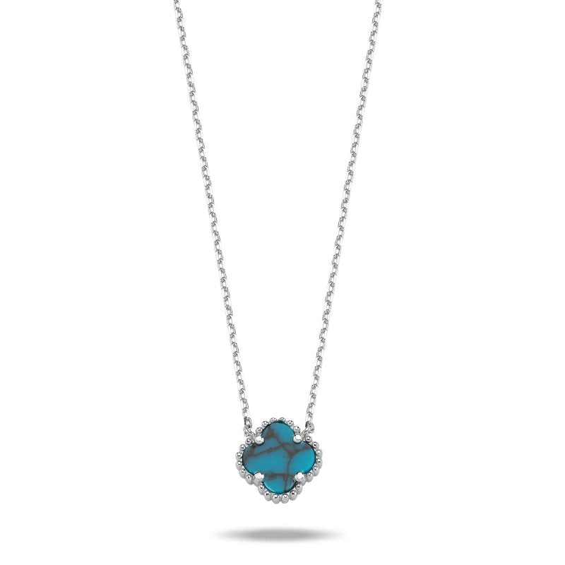 Quatrefoil Turquoise Necklace
