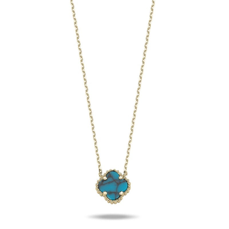 Quatrefoil Turquoise Necklace