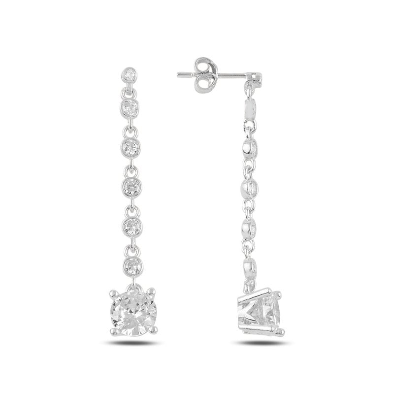 Round Dangle Stud Earrings