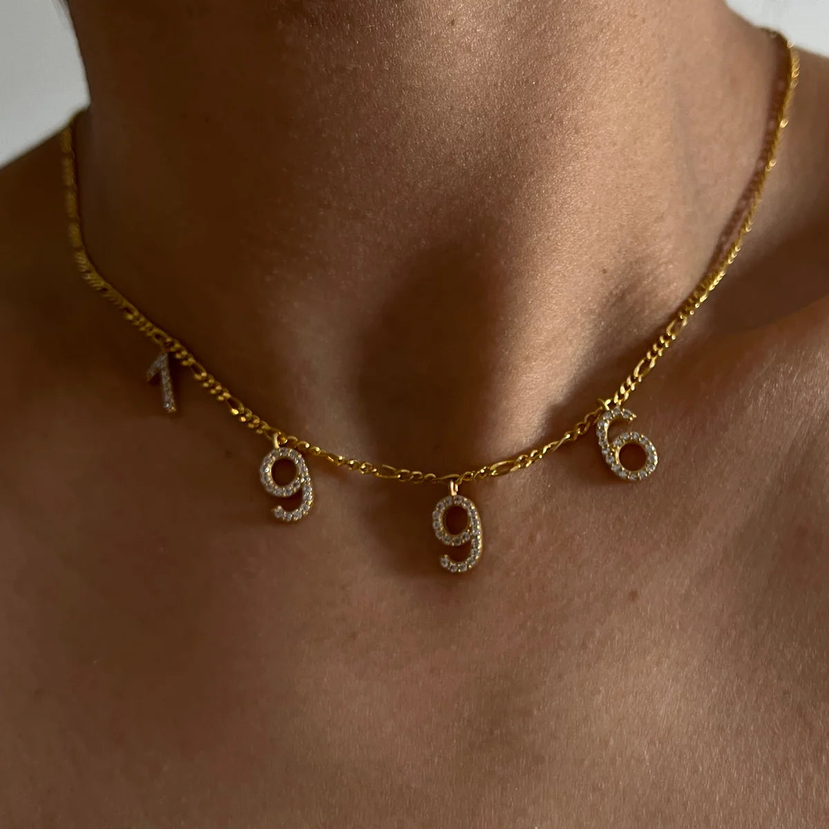 CHOCKER DATUMKETTE MIT ZIRKONIA STEIN