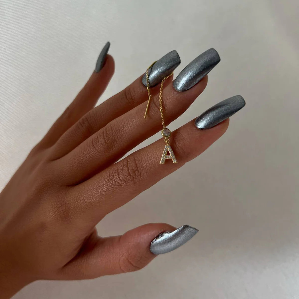 ZIRKONIA OHRRING MIT INITIALEN