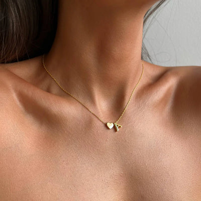 HEART & LETTER NECKLACE