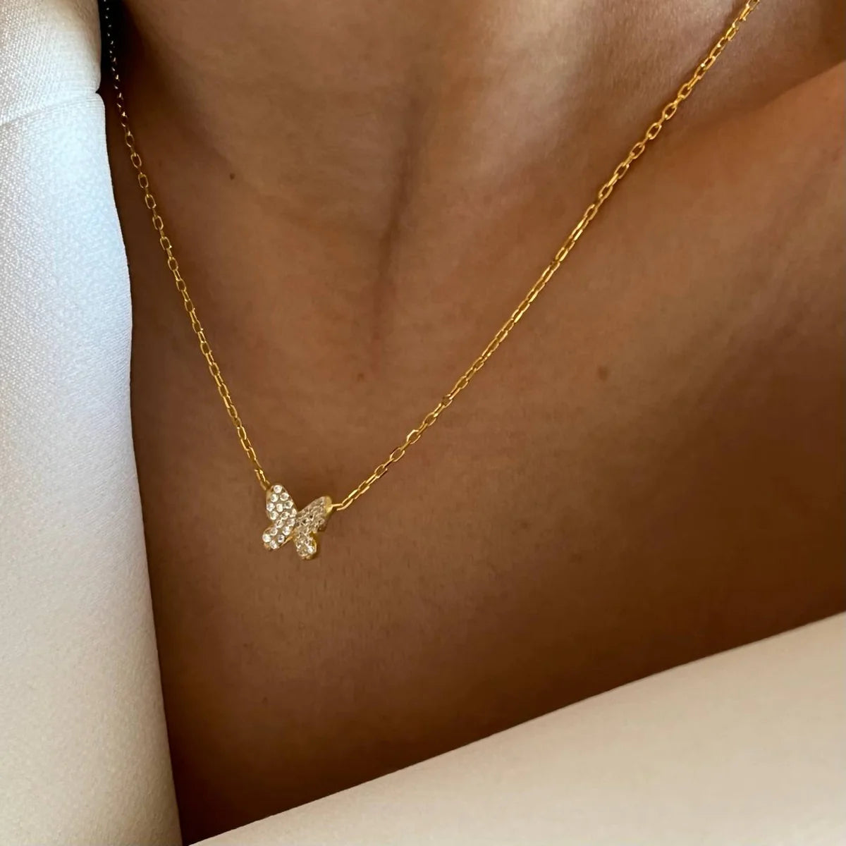 Minimal Butterfly Necklace