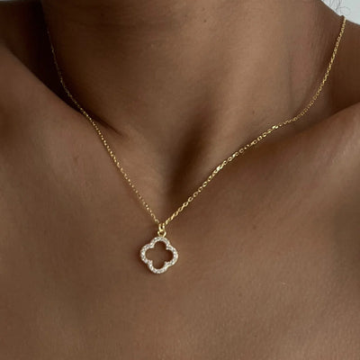 KLEEBLATT ZIRKONIA NECKLACE