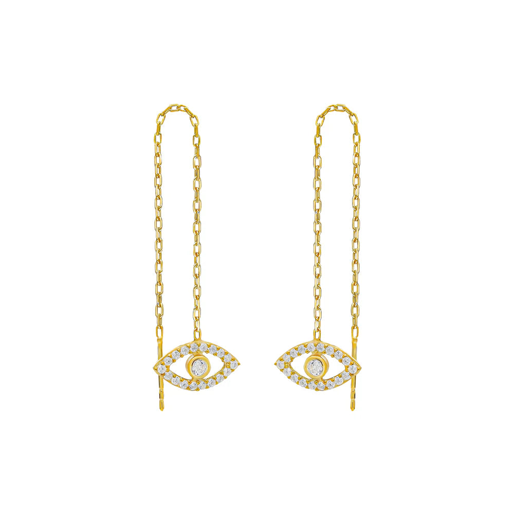 ZIRKONIA AUGE OHRRINGE | 925 SILBER