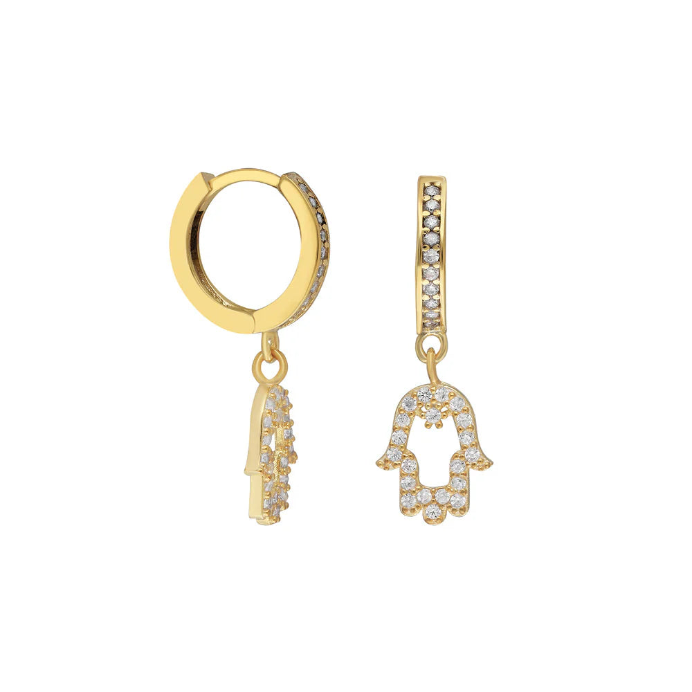 HAND ZIRKONIA OHRRINGE | 925 SILBER