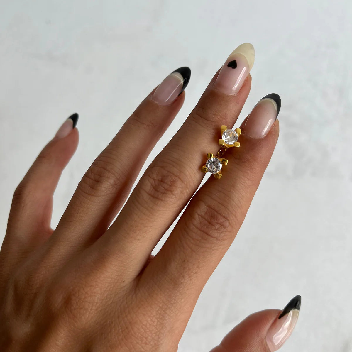 RUNDE BAGUETTE OHRRING