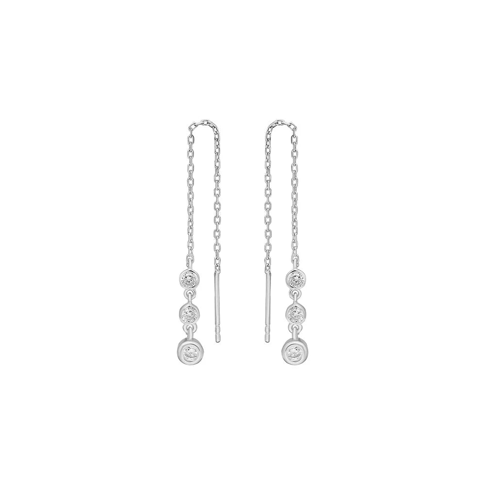 FIONA HÄNGEND ZIRKONIA OHRRING | 925 SILBER