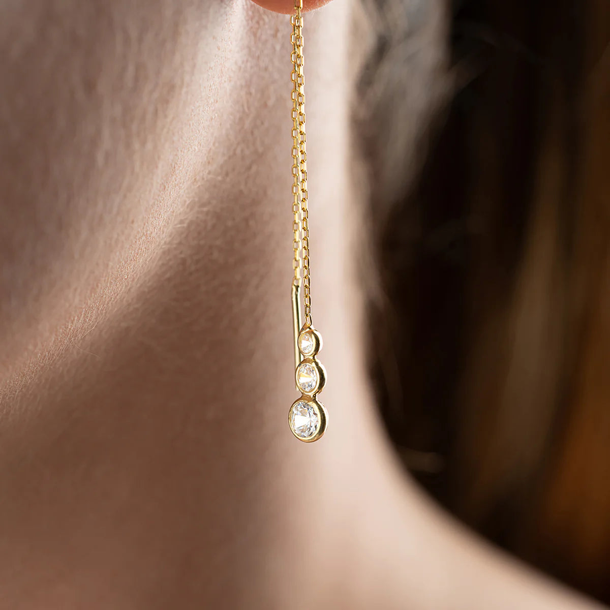 FIONA HÄNGEND ZIRKONIA OHRRING | 925 SILBER