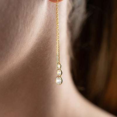 FIONA HÄNGEND ZIRKONIA OHRRING | 925 SILBER