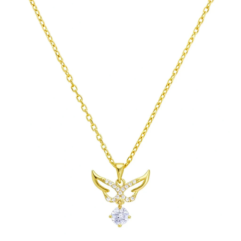 Flügel Crystal Halskette