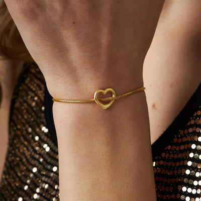 gebogenes herz armband