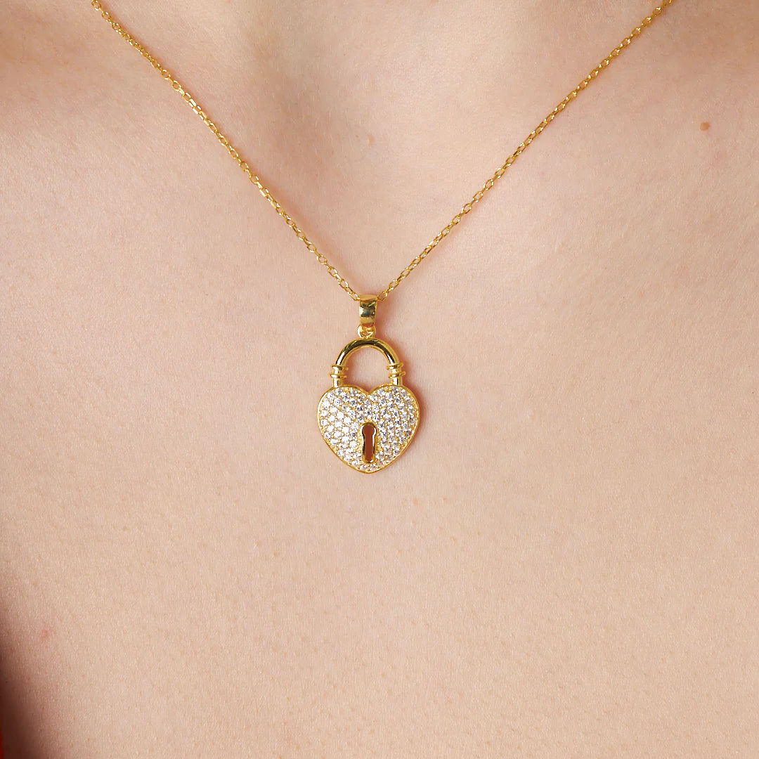 Schneeflocken-Herz-Halskette – 925 SILBER