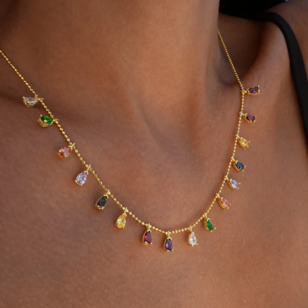 Teardrop Color Necklace