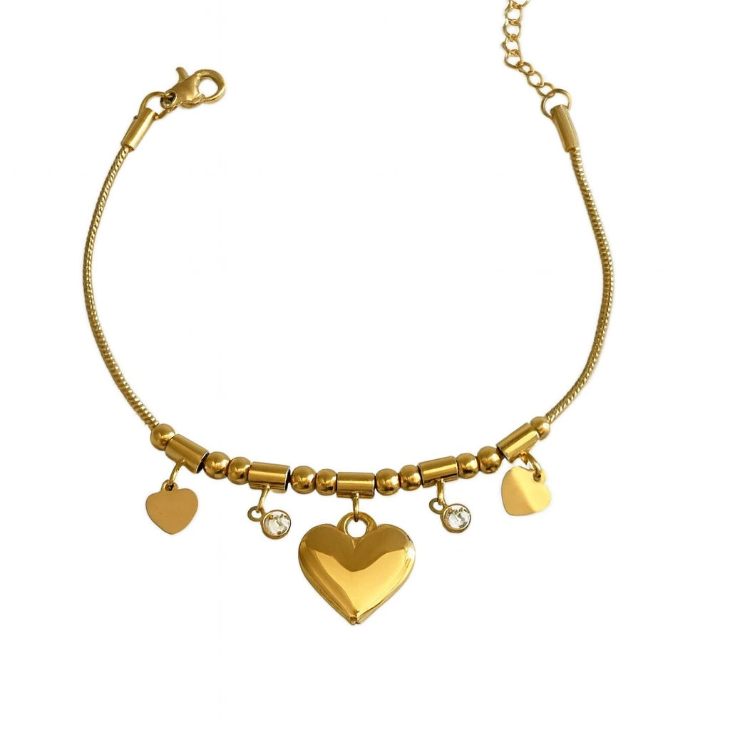 Heart Charm Zirkonia Armkette