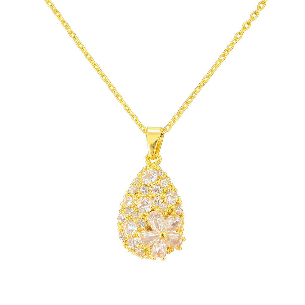 Drop Strass Bloom Halskette